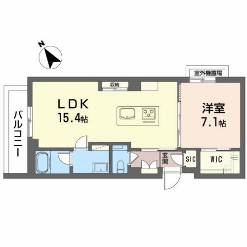 鹿児島市城山町のマンションの間取り