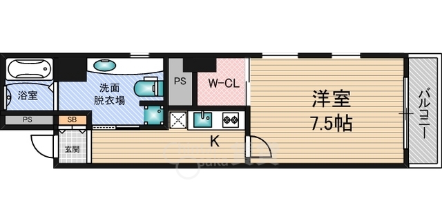 セレッソコートリバーサイドOSAKAの間取り