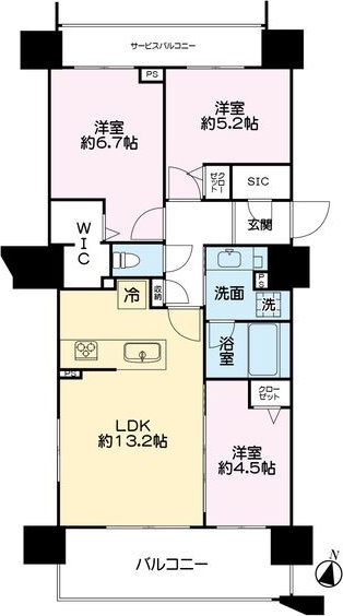 レーベン北18条THE BLCIELの間取り