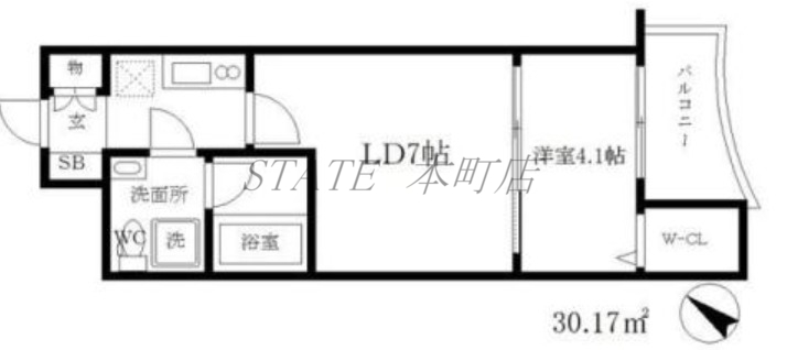 SEST北浜の間取り