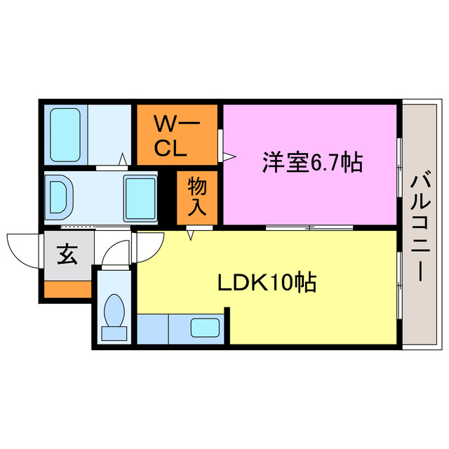 グランデージ　ニシキの間取り