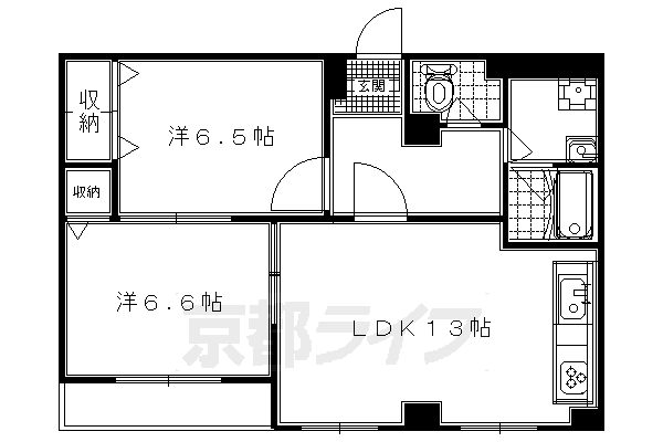 リエス西院の間取り