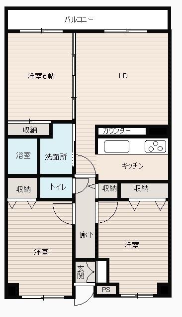 こぐまマンション久米町の間取り