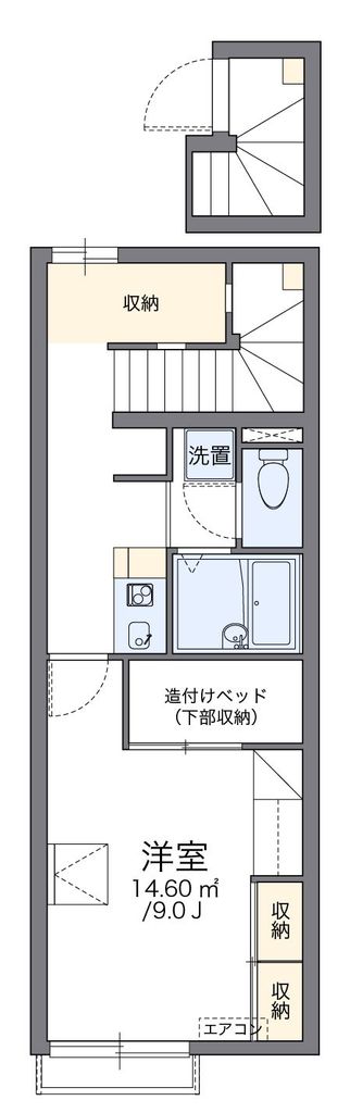 レオパレスプラシード竹丘IIの間取り