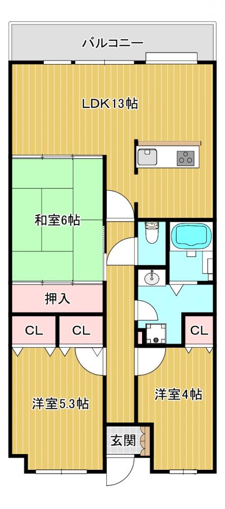 朝倉グリーンマンションの間取り