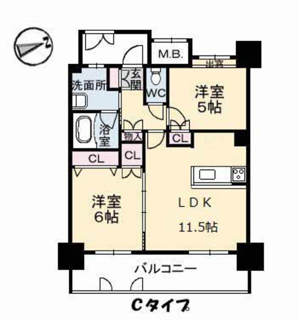 グランマスト西条広大前の間取り