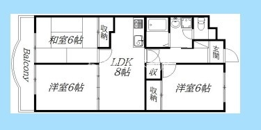 【浜松市中央区和田町のマンションの間取り】