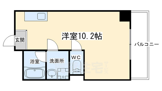 京都市中京区梅屋町のマンションの間取り