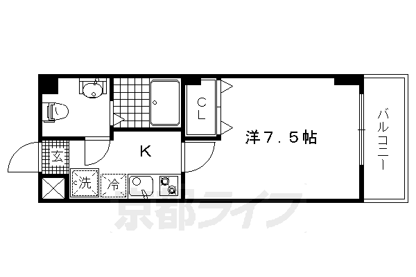 フラッティ円町北の間取り