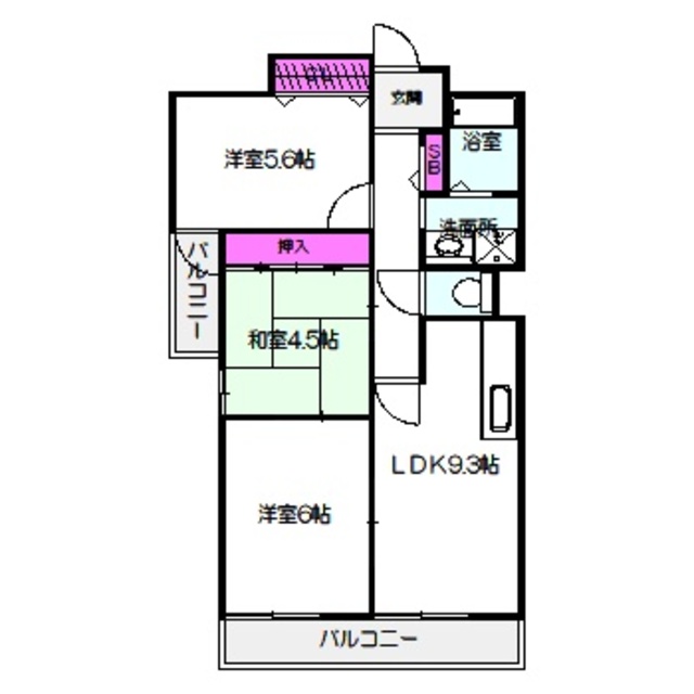 ラフィーネ鶴見緑地の間取り