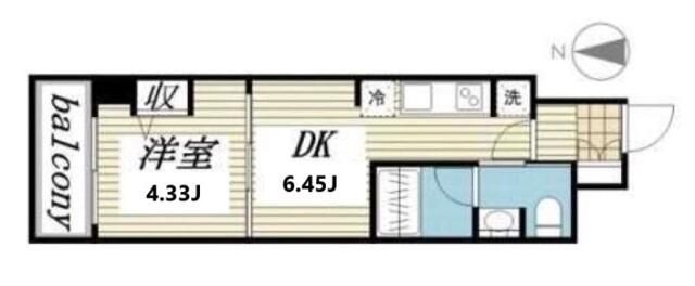 江東区冬木のマンションの間取り