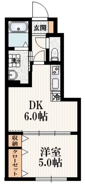 狛江市岩戸北のアパートの間取り