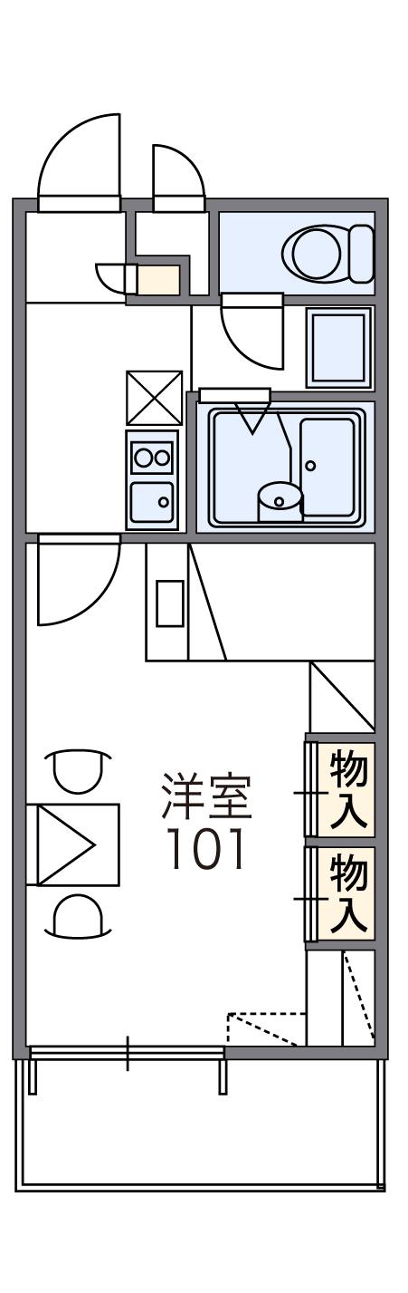 レオパレス六甲北の間取り