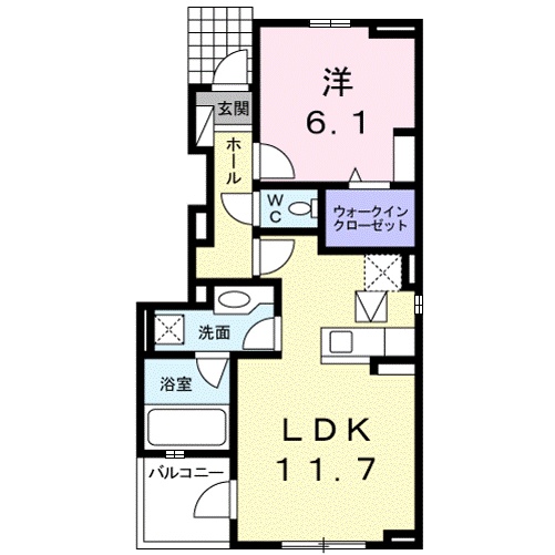 プラシード新城IIの間取り