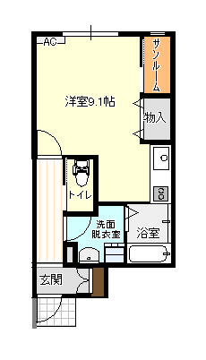 アバンティ旭ヶ丘の間取り