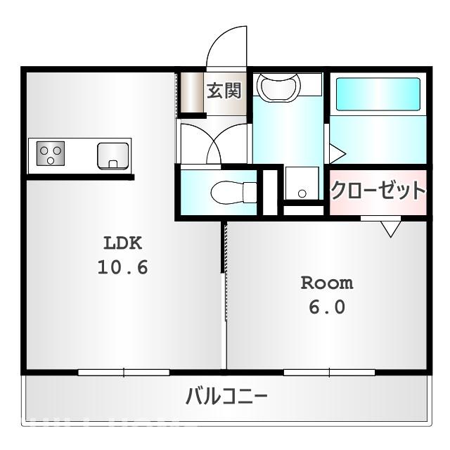 高崎市並榎町のアパートの間取り