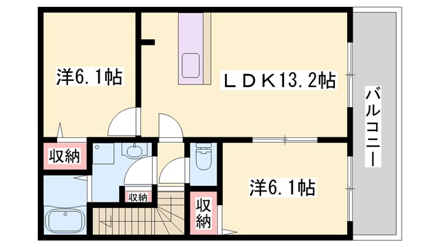 メゾンタカモトIII番館の間取り