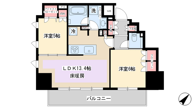 インプレストコア武蔵小山の間取り写真