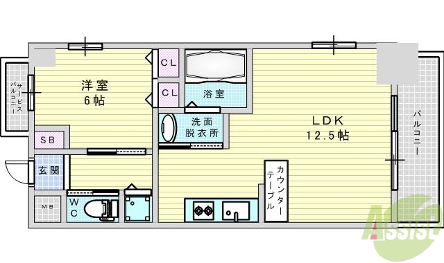 スプランディッド新大阪キャトルの間取り写真