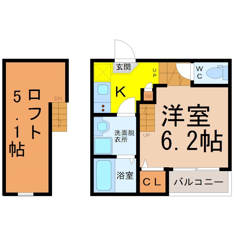 地下鉄桜通線 太閤通駅 徒歩4分 2階建 築14年の間取り写真