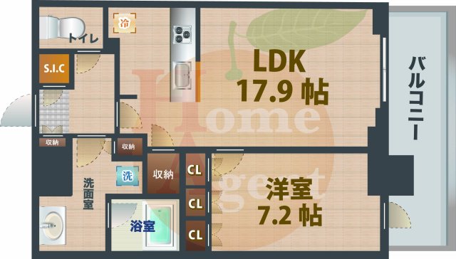 ＪＲ中央線 中野駅 徒歩6分 24階建 築1年の間取り写真