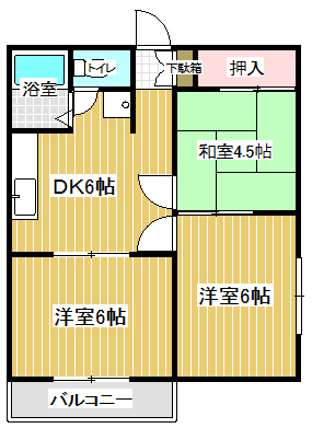 ハッピーハウスクサカIの間取り