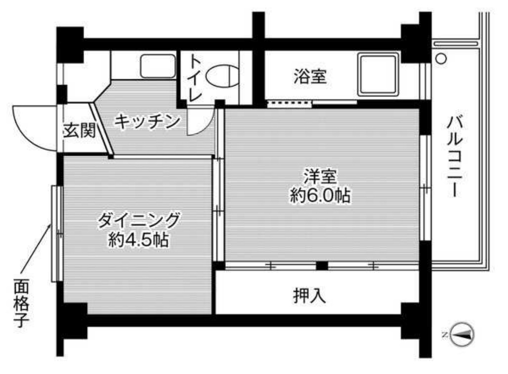 ビレッジハウス木戸２棟の間取り