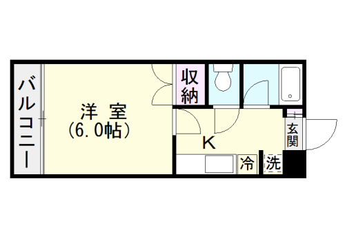 鹿児島市城山町のマンションの間取り