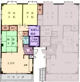 豊橋市東田町のマンションの間取り