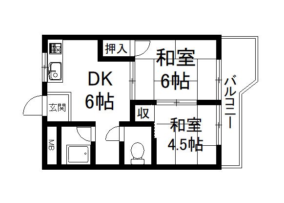 パールハイツイナリの間取り