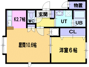 札幌市厚別区厚別中央二条のマンションの間取り