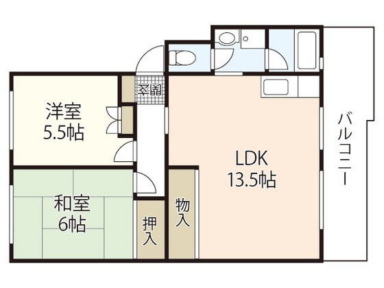 広島市西区井口台のマンションの間取り