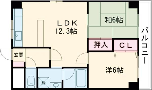 京都市西京区樫原蛸田町のマンションの間取り