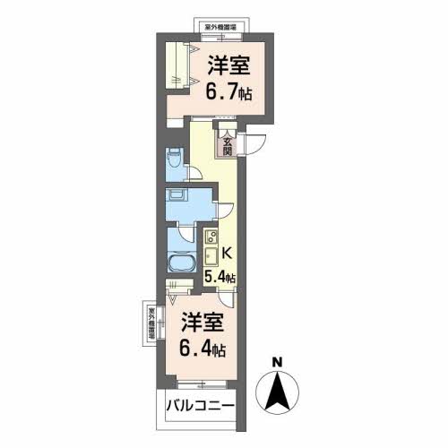 シャーメゾン鹿田本町の間取り