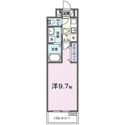 松山市南江戸のアパートの間取り