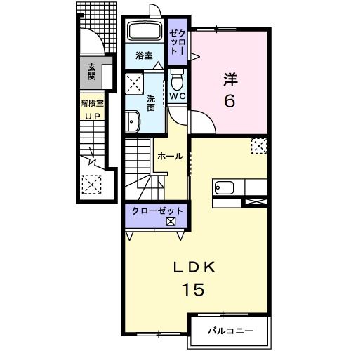 津市一志町田尻のアパートの間取り