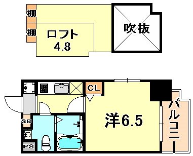 エステムコート神戸・県庁前IVグランディオの間取り