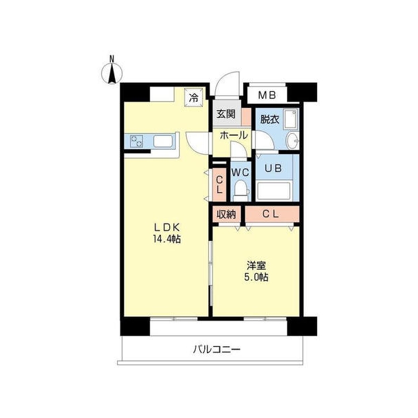 新潟市中央区鐙のマンションの間取り