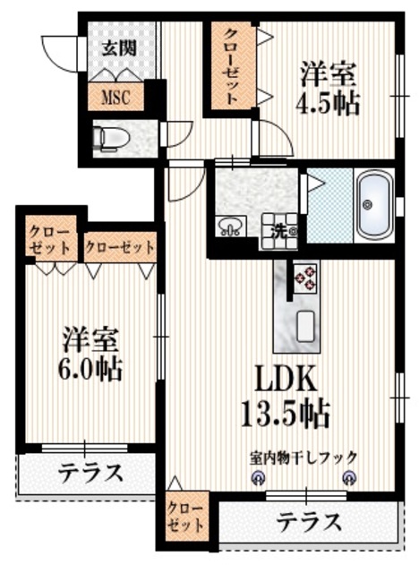 杉並区阿佐谷南のマンションの間取り