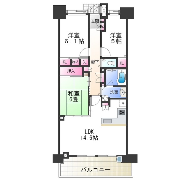 シルフィード堺東の間取り