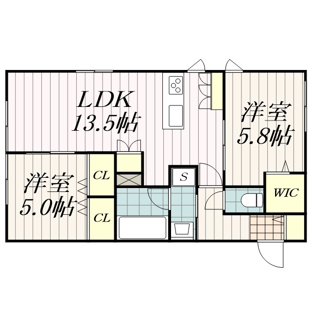 (仮称)稲毛区緑町メゾンの間取り