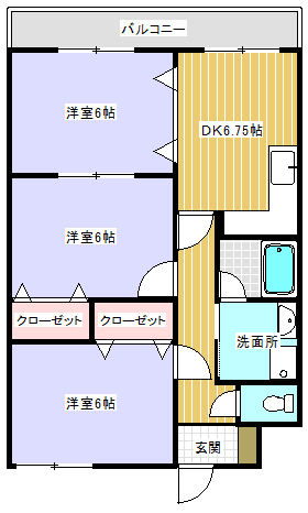 ヴィラ梅ノ井の間取り