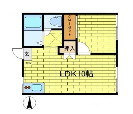 【行田市桜町のアパートの間取り】