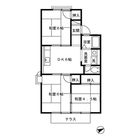 【グランディール行橋Ｃ棟の間取り】