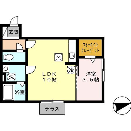 サンクラーズメゾン　B棟の間取り