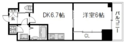 京都市下京区御影堂町のマンションの間取り