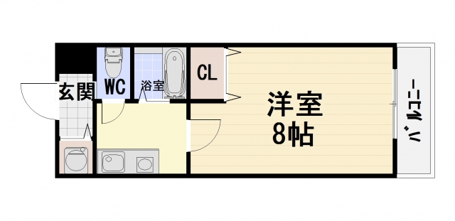 堺市西区浜寺諏訪森町西のマンションの間取り