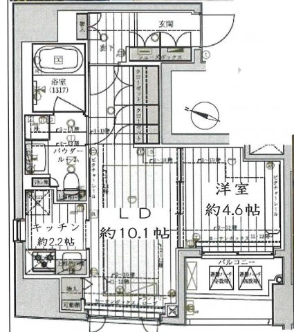 品川区東品川のマンションの間取り