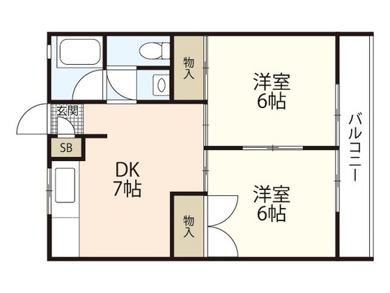 広島市西区高須のマンションの間取り