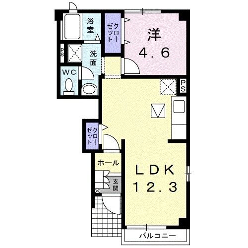 柴田郡大河原町字東新町のアパートの間取り